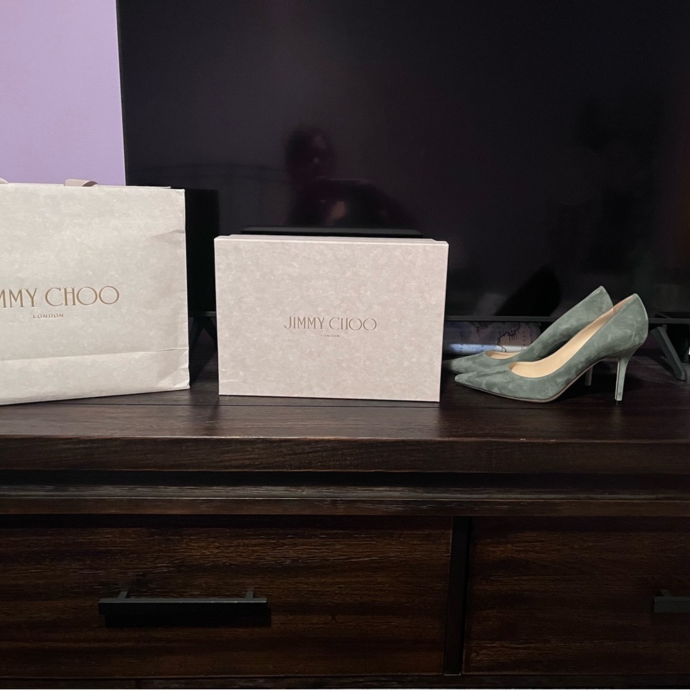 Jimmy Choo Teal Suede Pumps